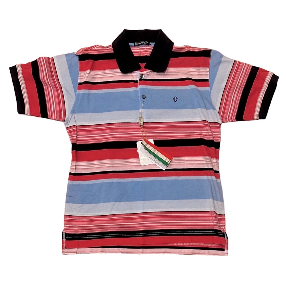 Christian of JP Italian Striped Pink & Blue Polo 100% Cotton